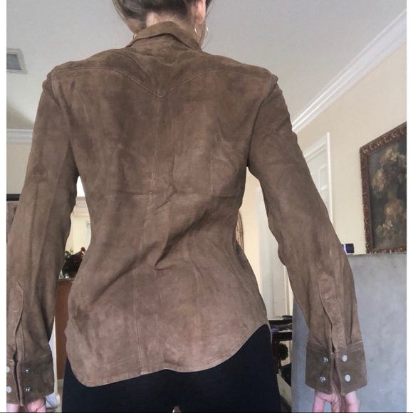 Festival Gap suede leather pearlized Button shirt - Picture 4 of 7